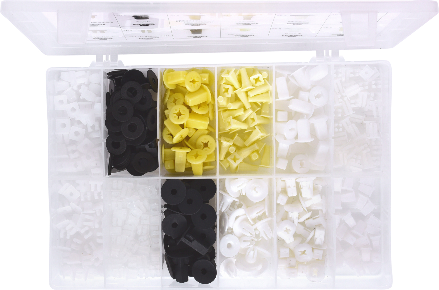 KS Tools Befestigungs-Clip-Satz - Kunststoffmuttern, 350-tlg