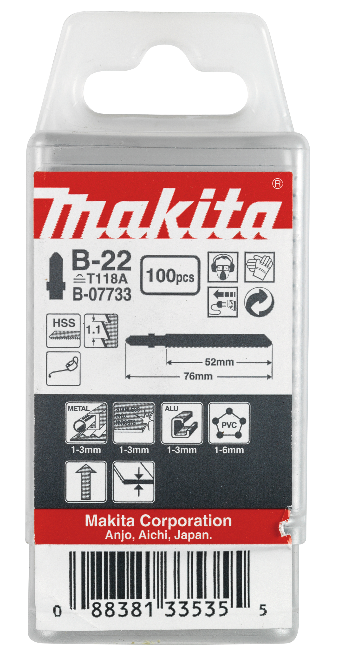 Makita Stichsägeblatt B-22 100 Stk. - B-07733