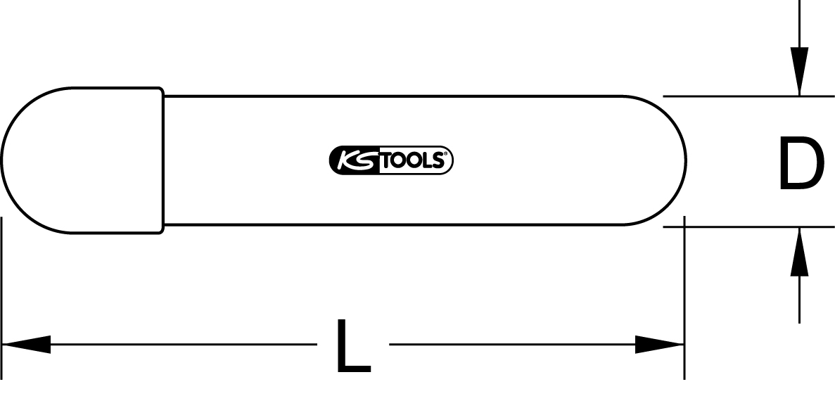 KS Tools Tülle mit Schutzisolierung und Klemmkappe, 50mm