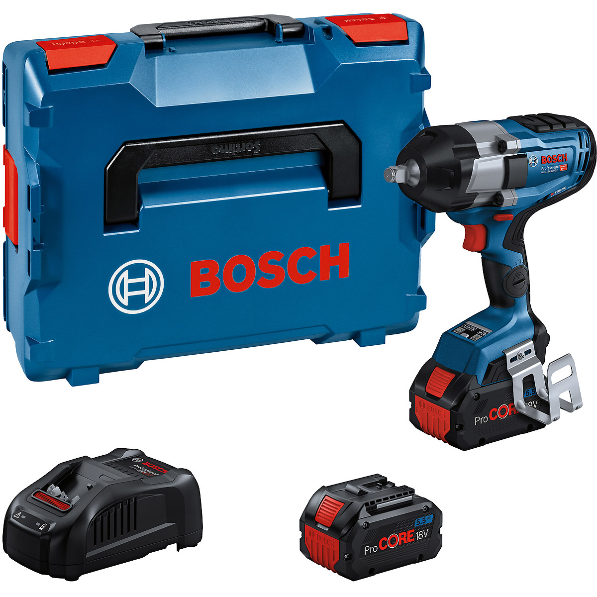 Bosch Akku-Drehschlagschrauber GDS 18V-1000 C: 2x Akku ProCORE18V 5.5Ah in L-BOXX