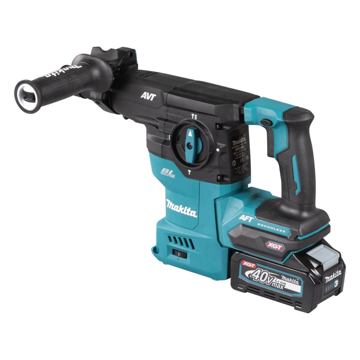Makita Akku-Kombihammer 40V max. + Schnellwechselfutter / 4,0 Ah, 2 Akkus+Ladegerät+Transportkoffer