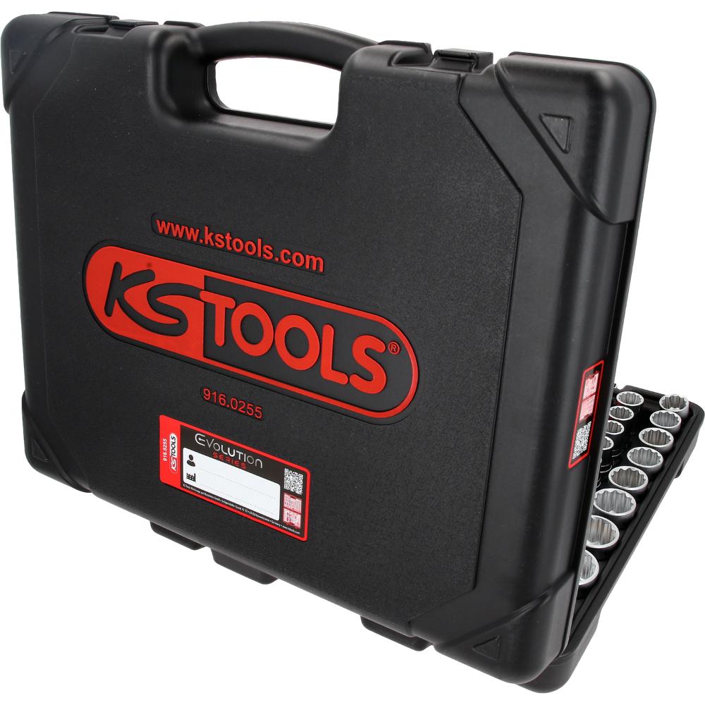 KS Tools 1/4 Zoll+3/8 Zoll+1/2 Zoll Steckschlüssel-Satz, 255-tlg