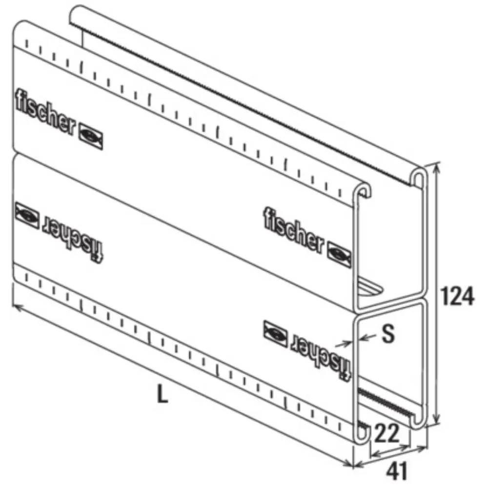 Fischer Montageschiene FUS 62D/2,5 - 6000