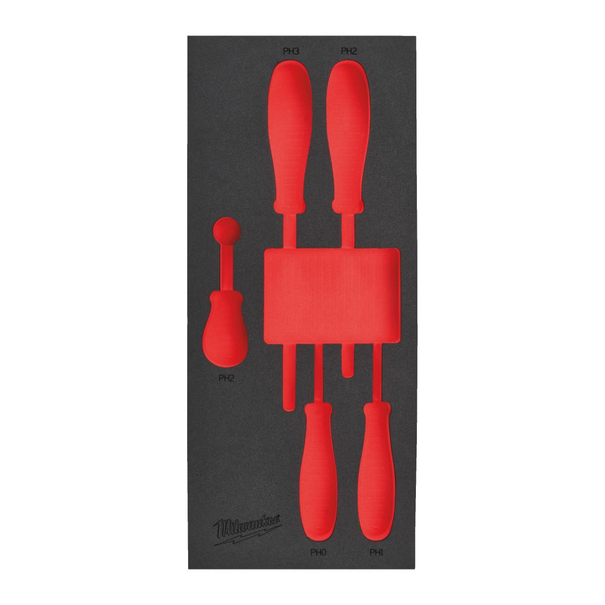 Milwaukee Ersatz-Einlage 1/3 für Tri-Lobe für 5-St PH Schraubendreher - für Werkstattwagen 78 cm