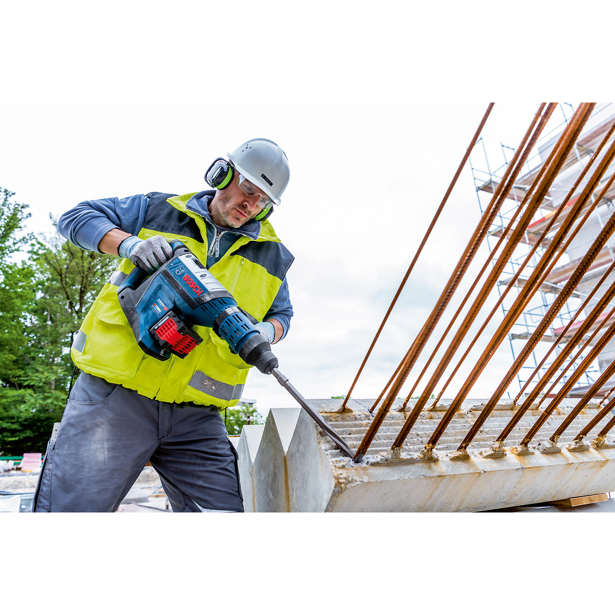 Bosch Akku-Bohrhammer BITURBO mit SDS max GBH 18V-45 C, Solo Version, Handwerkerkoffer