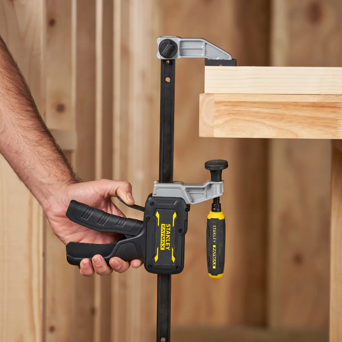 STANLEY FATMAX Einhandzwinge mit Schraubgriff Hybrid 450mm