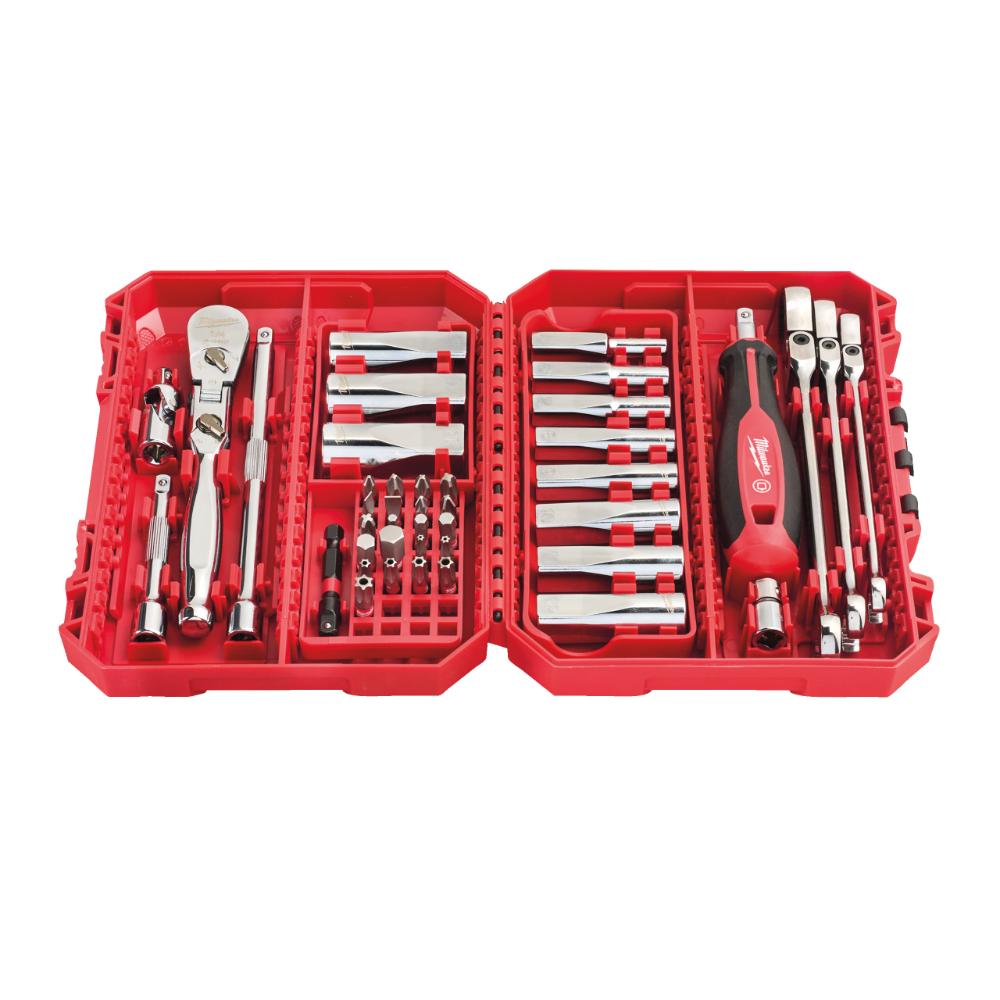 Milwaukee Ratschen-, lange Steckschlüsseleinsätze- und Handgriff Premium 1/4, metrisch, 42-teiliges