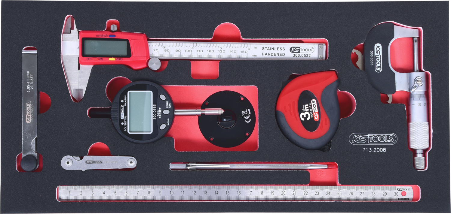 KS Tools SCS Messwerkzeug-Satz, 8-tlg in 1-3 Systemeinlage