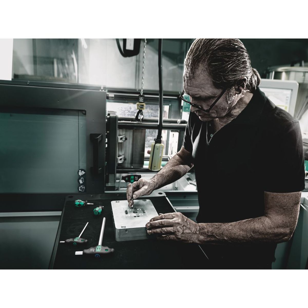 Wera 454 HF Quergriff-Sechskantschraubendreher Hex-Plus mit Haltefunktion, zöllig