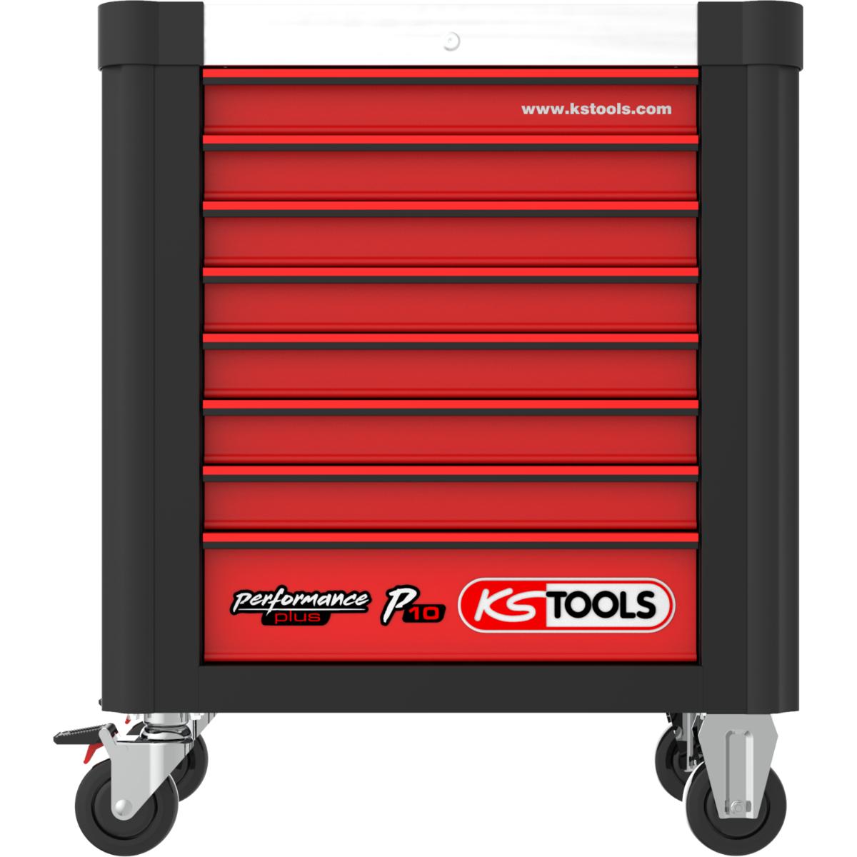 KS Tools Performanceplus Werkstattwagen-Satz P10 mit 397 Werkzeugen für 7 Schubladen