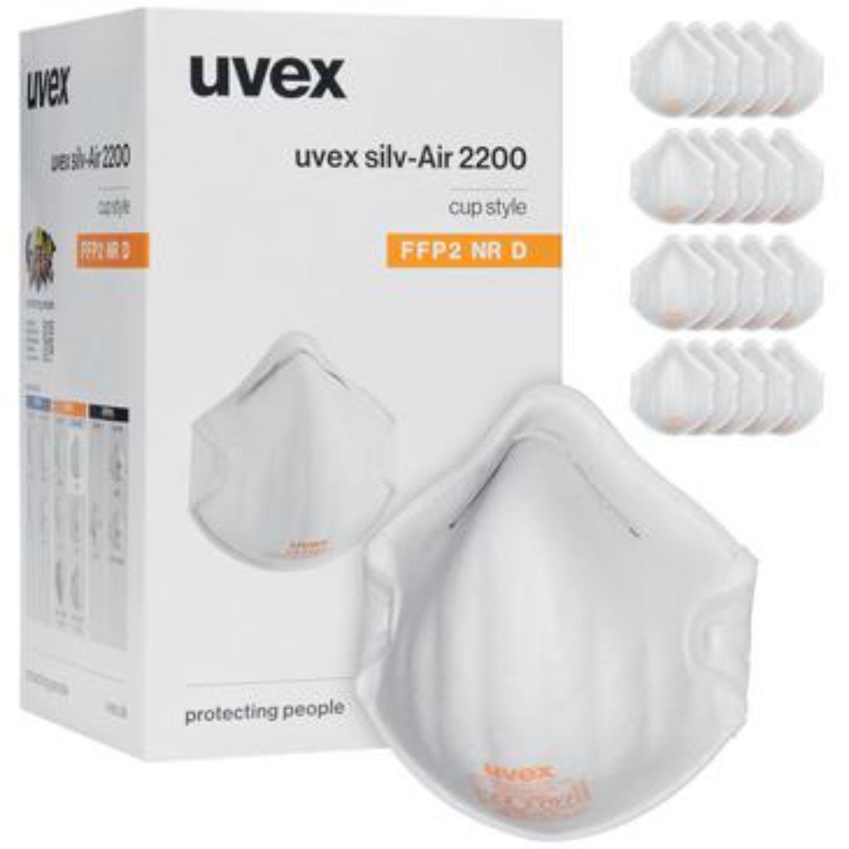 Uvex silv-Air classic 2200 Atemschutzmaske FFP2 - 20 Stück