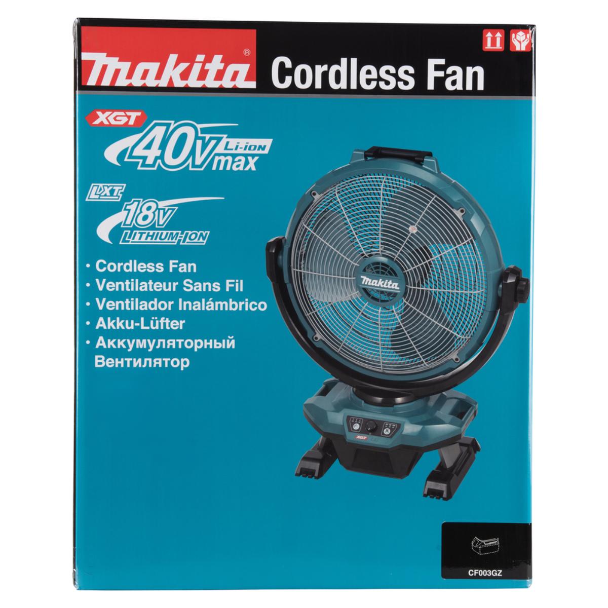 Makita Akku-Lüfter XGT - 40V max./230V - 38-120 m³/min - 1,6-5,0 m/s - CF003GZ