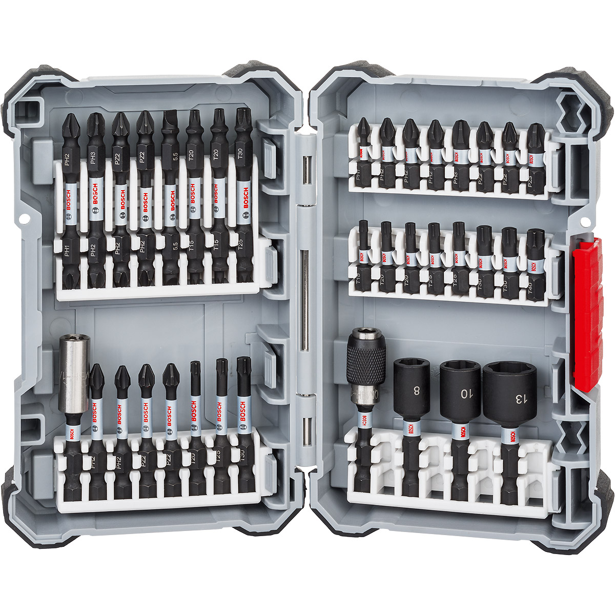 Bosch Doppelklingen Schrauberbit-Set Impact Control, 36-teilig