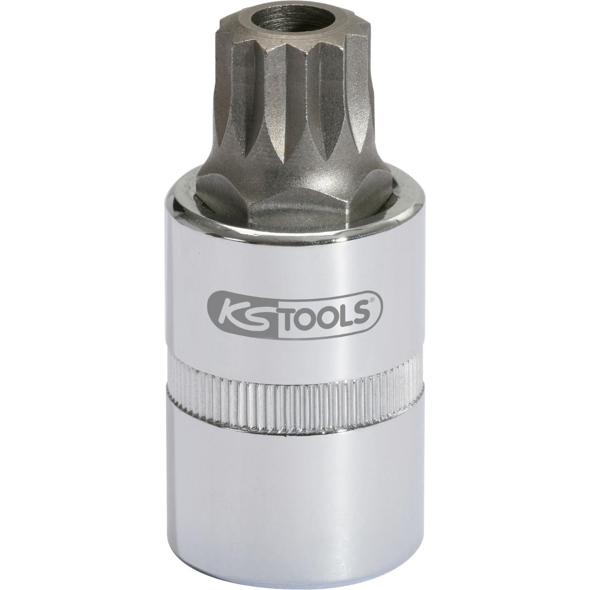 KS TOOLS 1/2" Bit-Stecknuss XZN mit Stirnlochbohrung, M16, 110 mm
