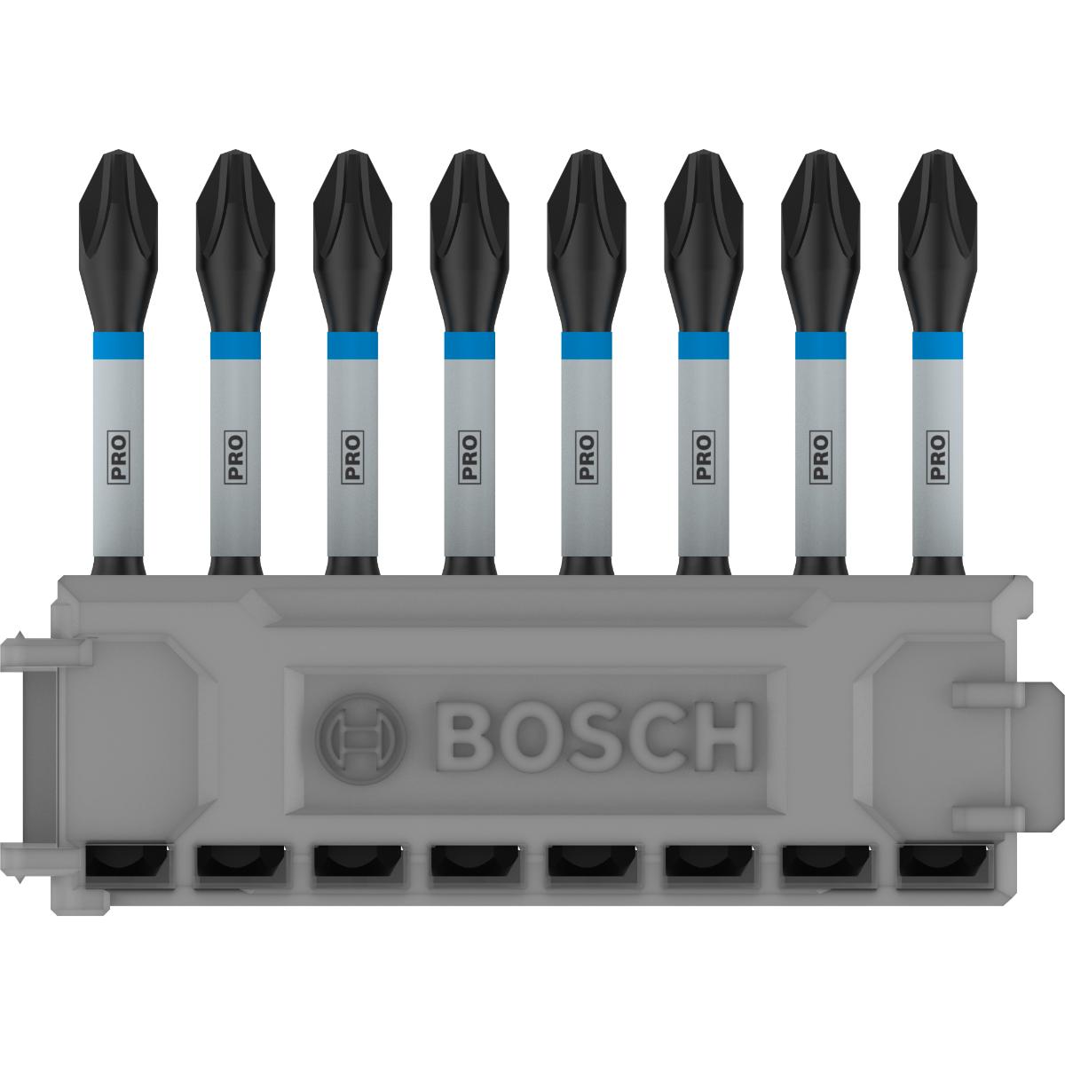 Bosch PRO Schrauberbit-Set Impact Control, 8-teilig, PH2, 50 mm