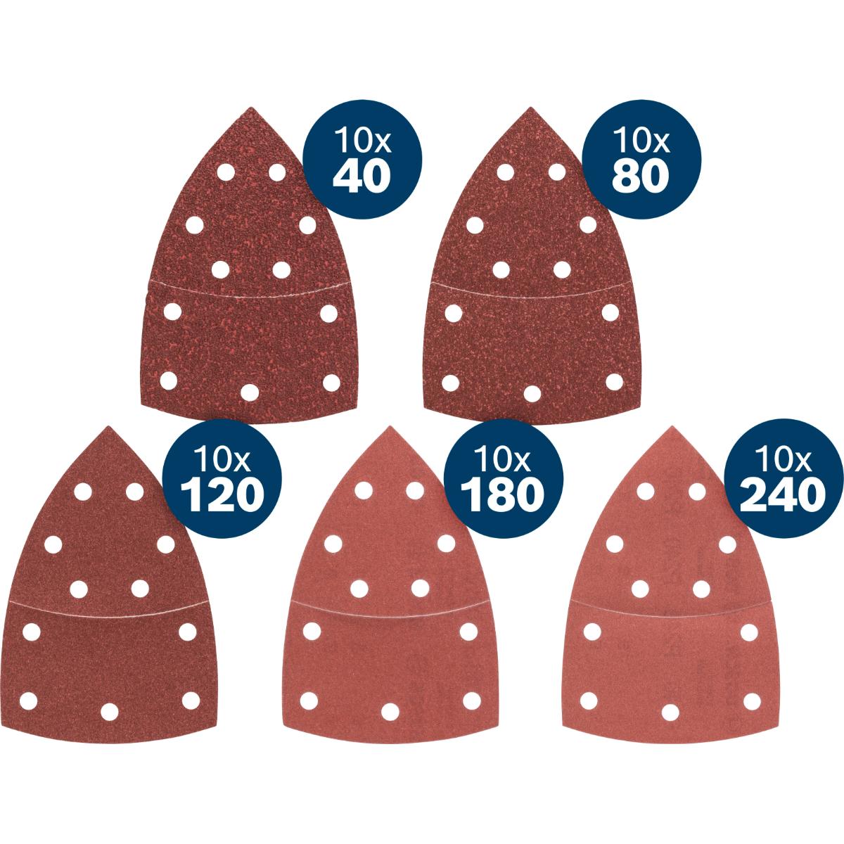 Bosch EXPERT C430 Schleifpapier 102x62/93mm, 50 teilges Set