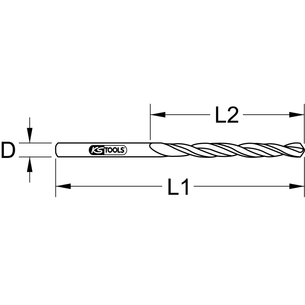 KS Tools HSS-R Spiralbohrer kurz