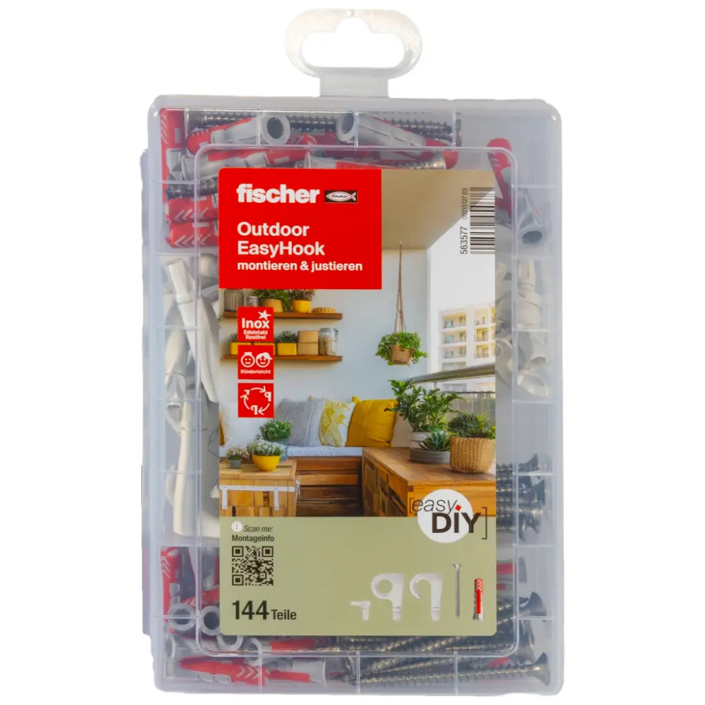 Fischer EasyDIY Box Outdoor EasyHook (144 Teile)