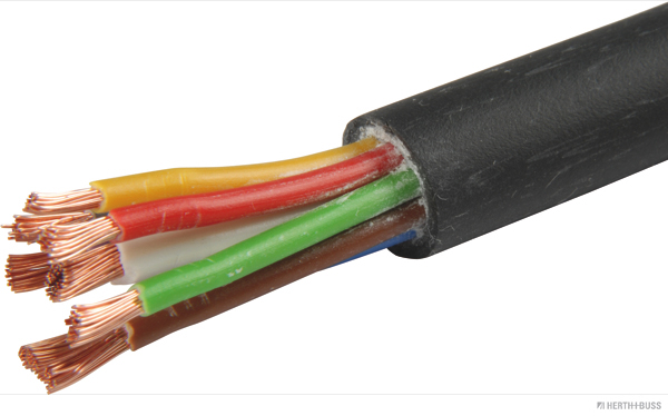 HERTH&BUSS Elektroleitung, FLRYY11Y, 5 x 1,0 + 1 x 2,5 mm², PU