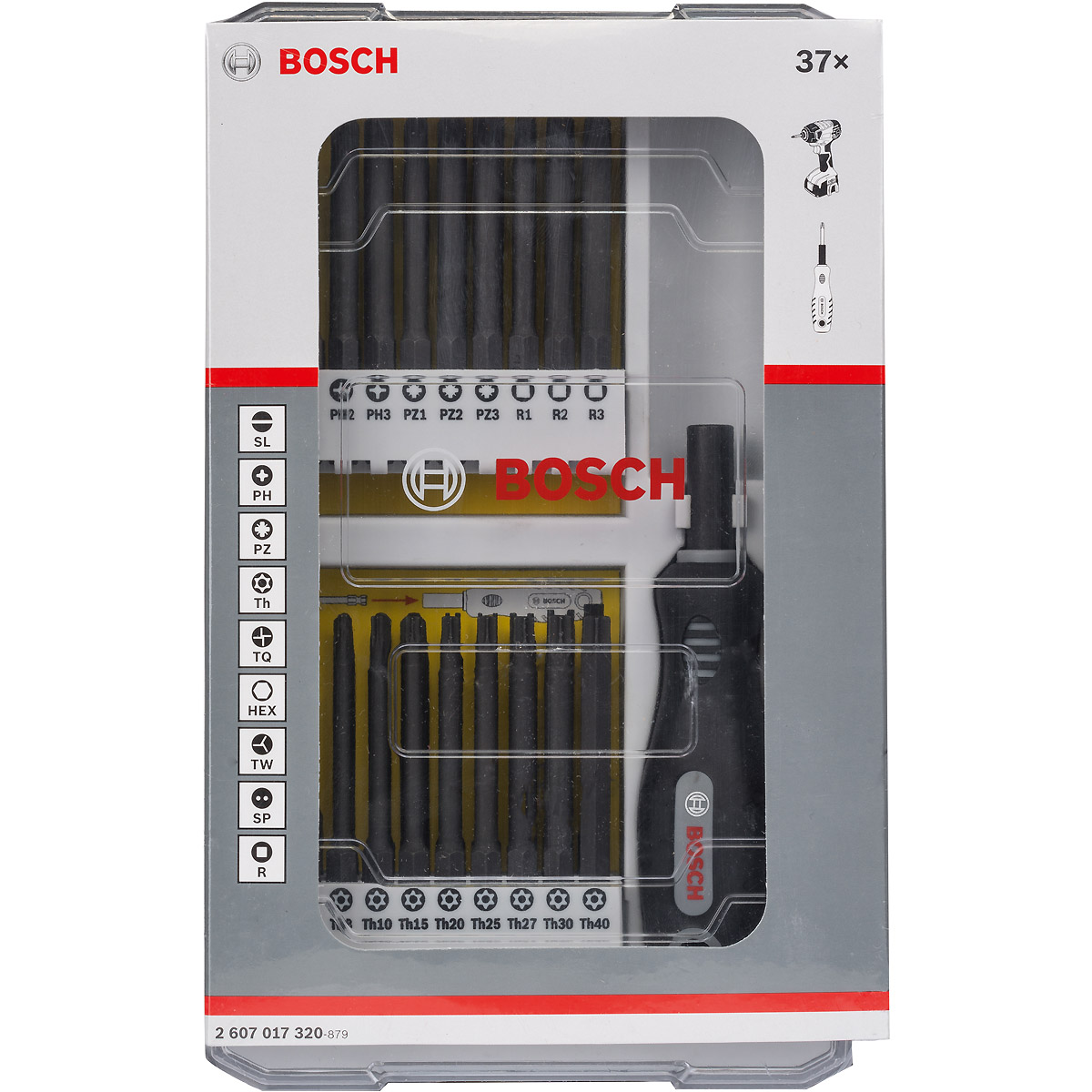 Bosch Schraubendreher-Set mit Handgriff, 37-teilig