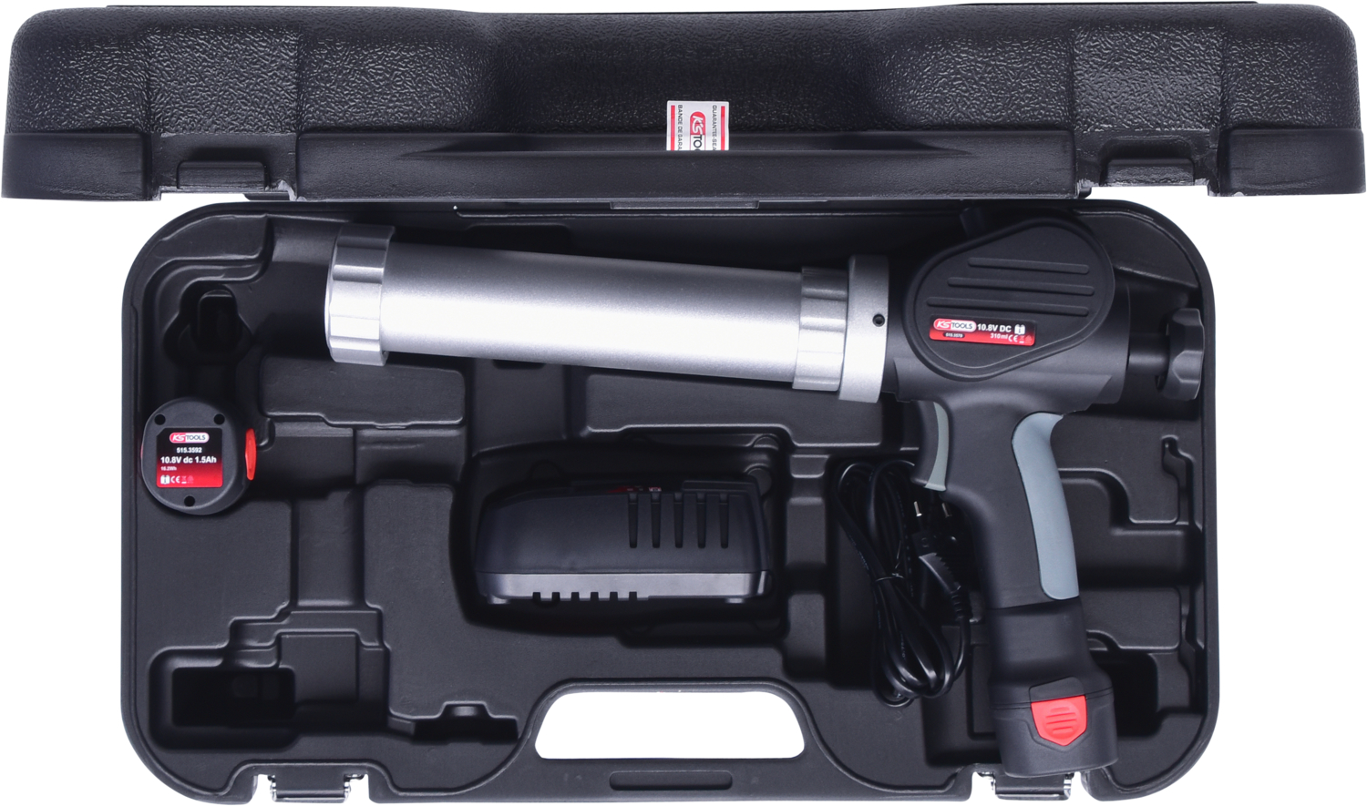 KS Tools Akku-Kartuschen-Pistole 310 ml mit 1 Akku und 1 Ladegerät