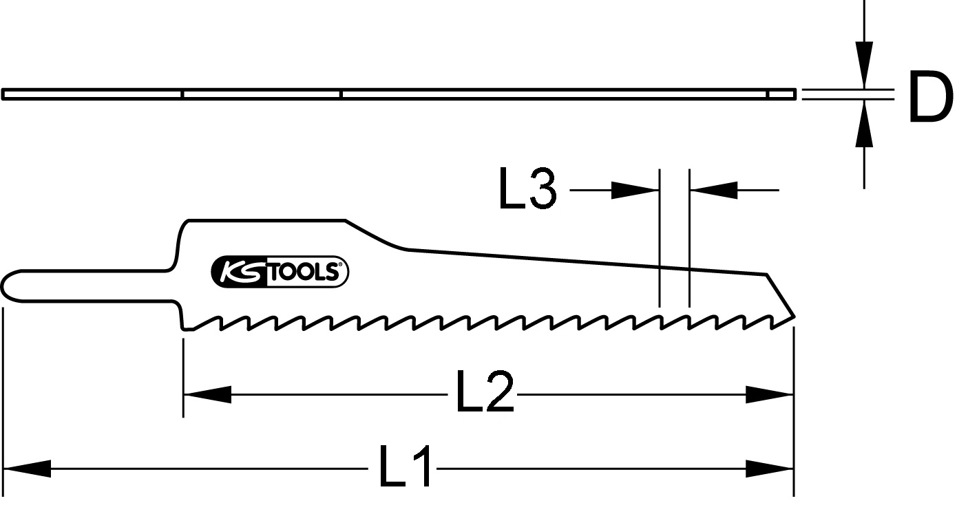 KS Tools Bi-Metall-Säbelsägeblatt, 150mm, 4,2mm, 5er Pack