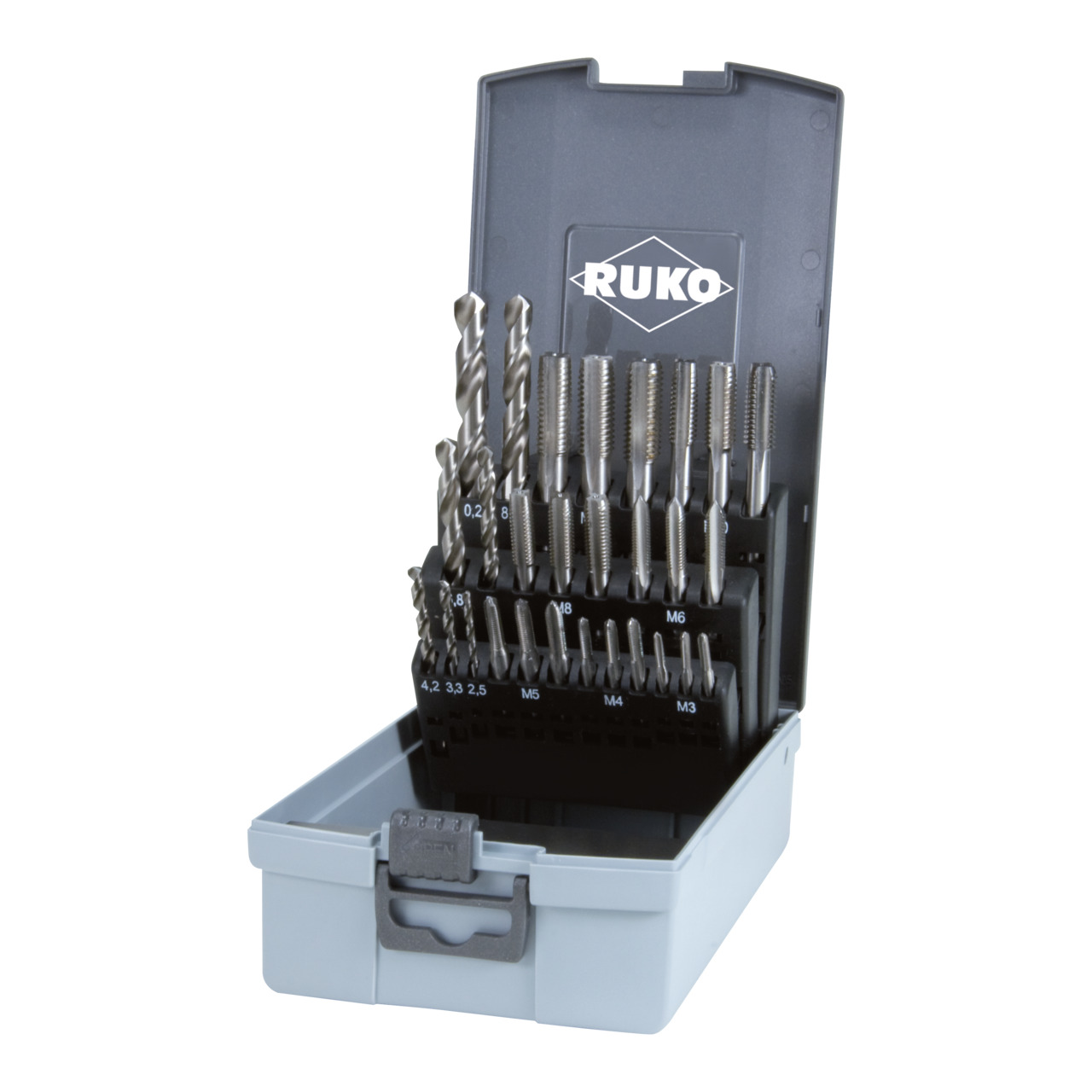 RUKO Handgewindebohrer-Satz HSS-Co5 - 28-tlg.