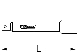 KS Tools 1/2" Verlängerung mit Schutzisolierung