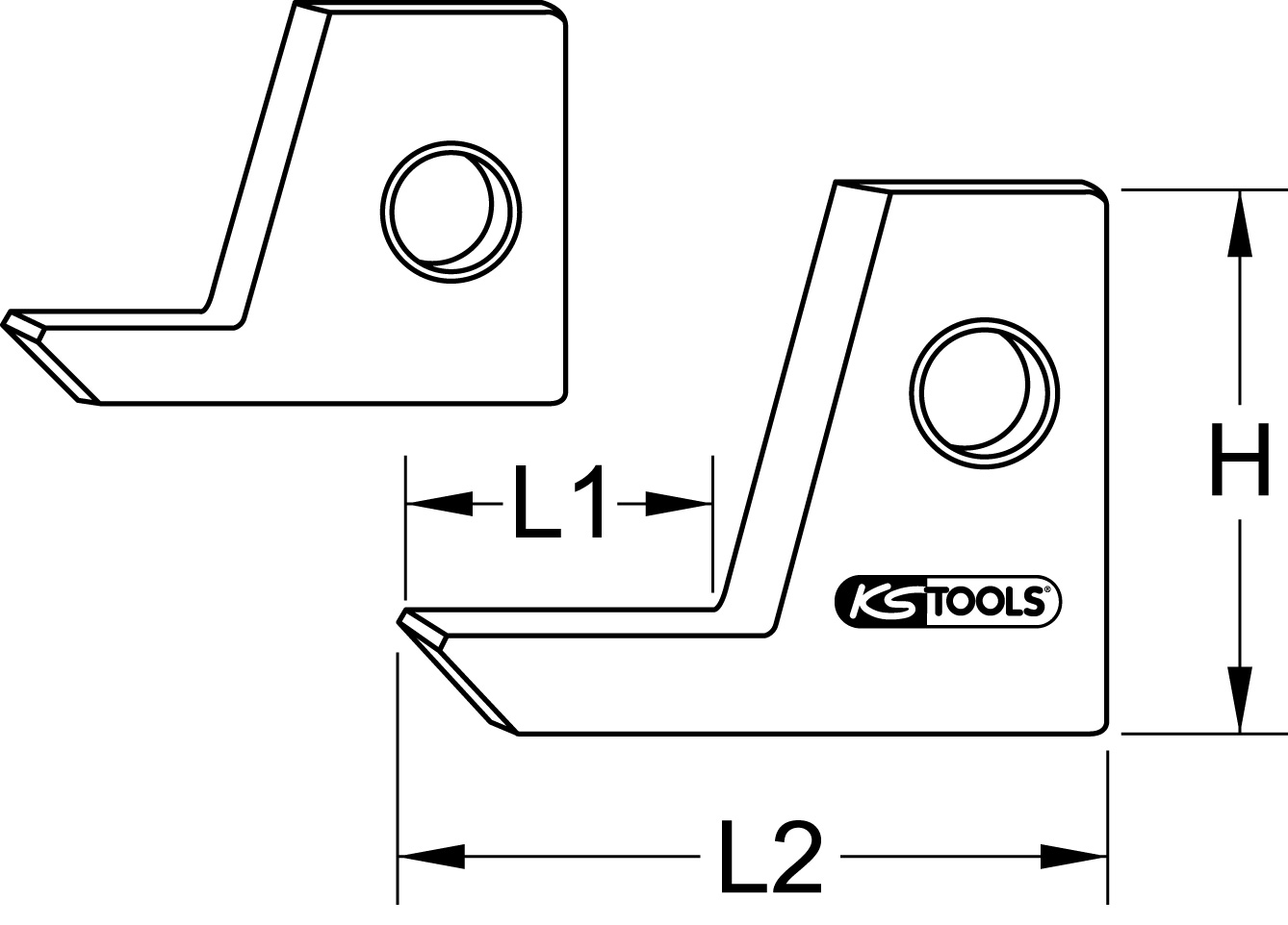 KS Tools HM-Ersatzschneidstahl für 222.5000 + 222.5220