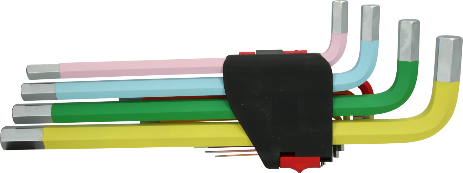 KS Tools Innensechskant-Winkelstiftschlüssel-Satz, extra lang, 14-tlg Zoll