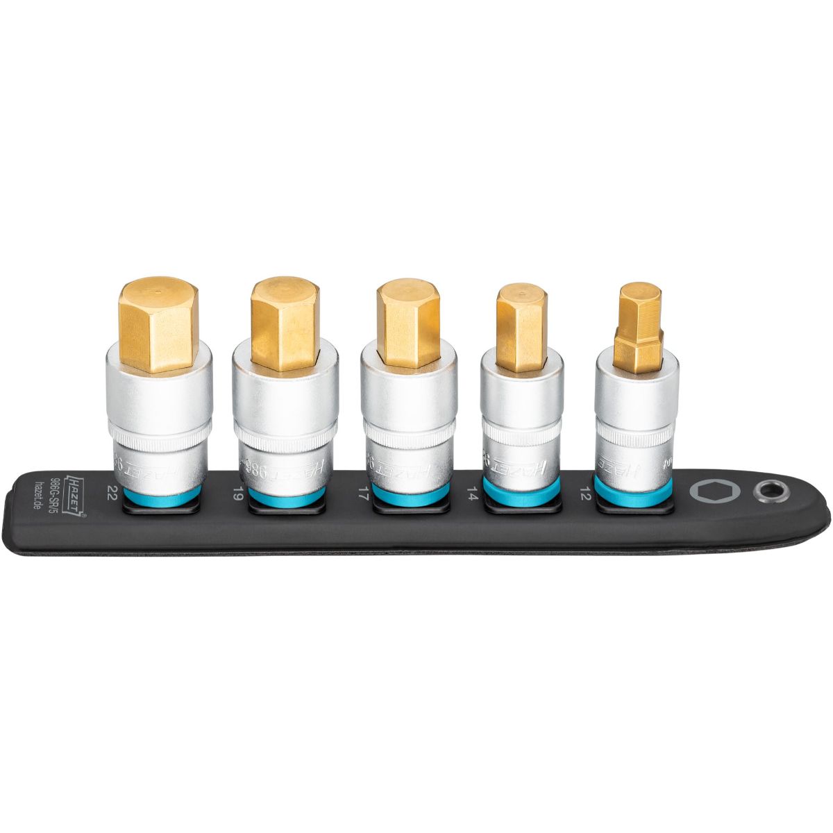HAZET SmartRail Flexible Kunststoff-Steckleiste Vierkant 12,5 mm (1/2 Zoll) 5-teilig, Innen-Sechskan