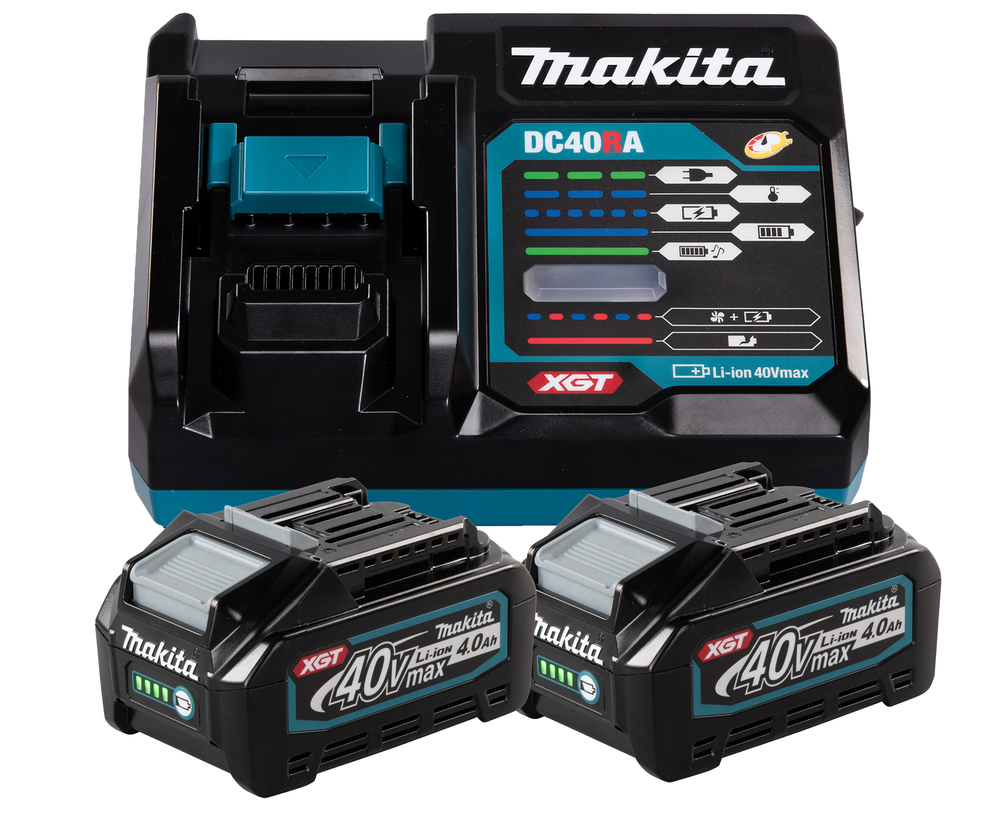 Makita Akku-Hochentaster UA004GZ + Power Source-Kit 191L77-9 (inkl. Schnellladegerät DC40RA + 2x Akk