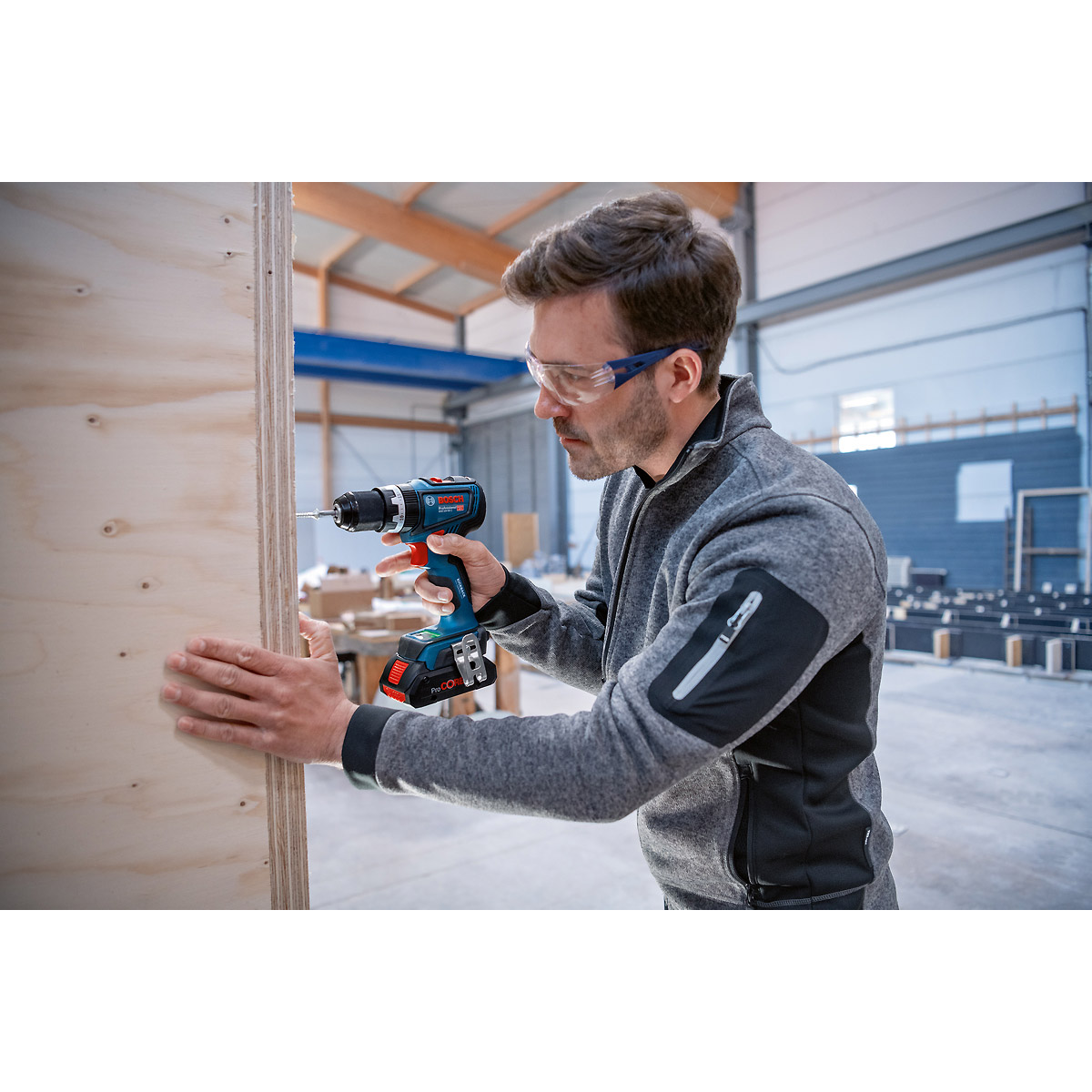 Bosch Schlagbohrschrauber GSB 18V-90C in L-BOXX 136 mit 2 x Li-Ion-Akku 4,0 Ah ProCORE18V, Schnellla