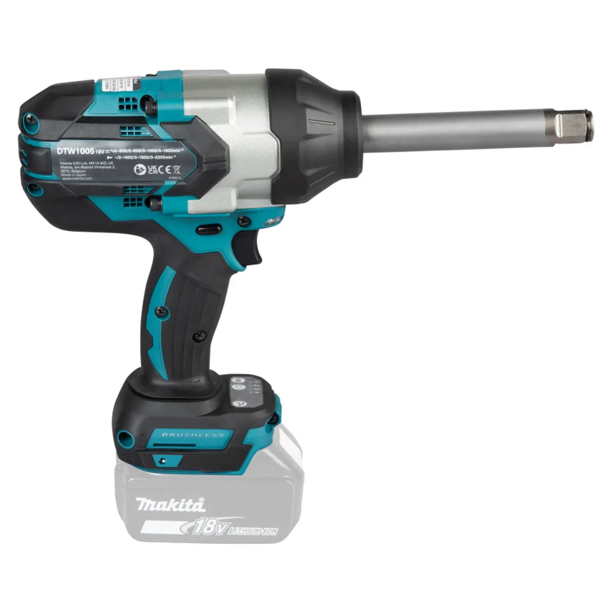 Makita Akku-Schlagschrauber LXT 18V 3/4 Zoll 1.360 Nm - Langschaft Version - DTW1005Z