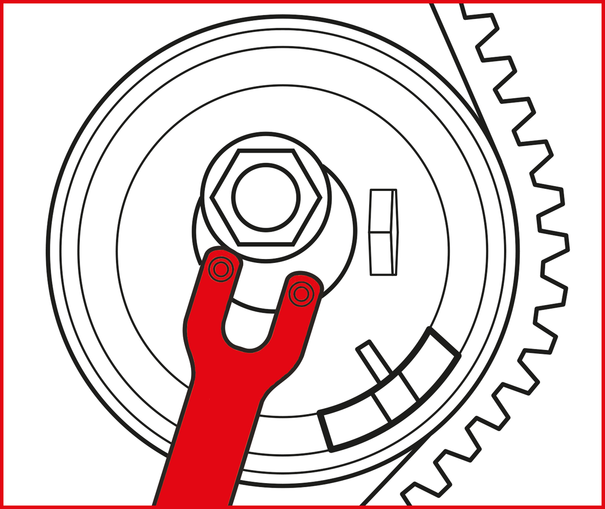 KS Tools Motoreinstell-Werkzeug-Satz für Alfa Romeo - Fiat - Lancia, 10-tlg