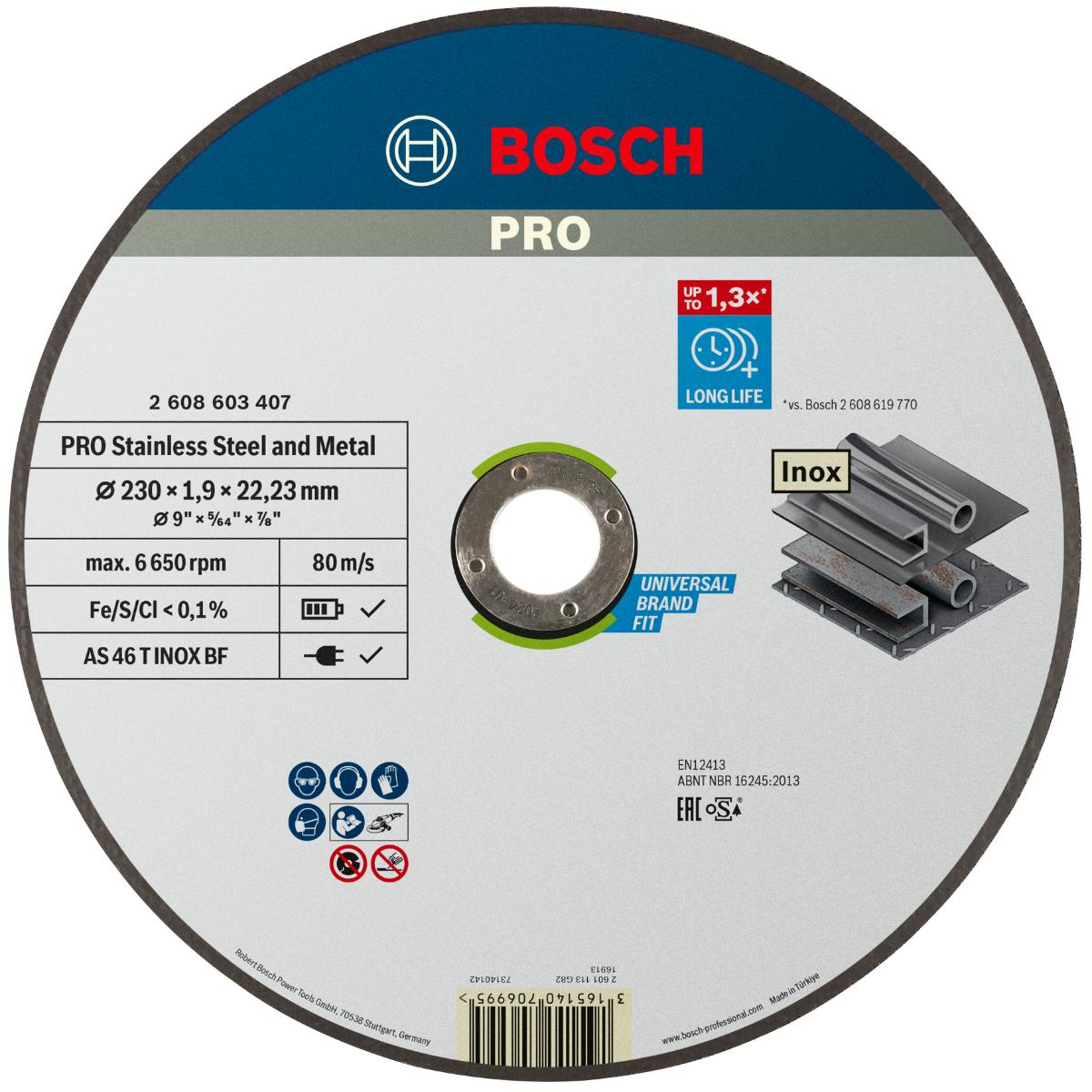 Bosch PRO Trennscheibe gerade Expert for Inox - Rapido AS 46 T INOX BF