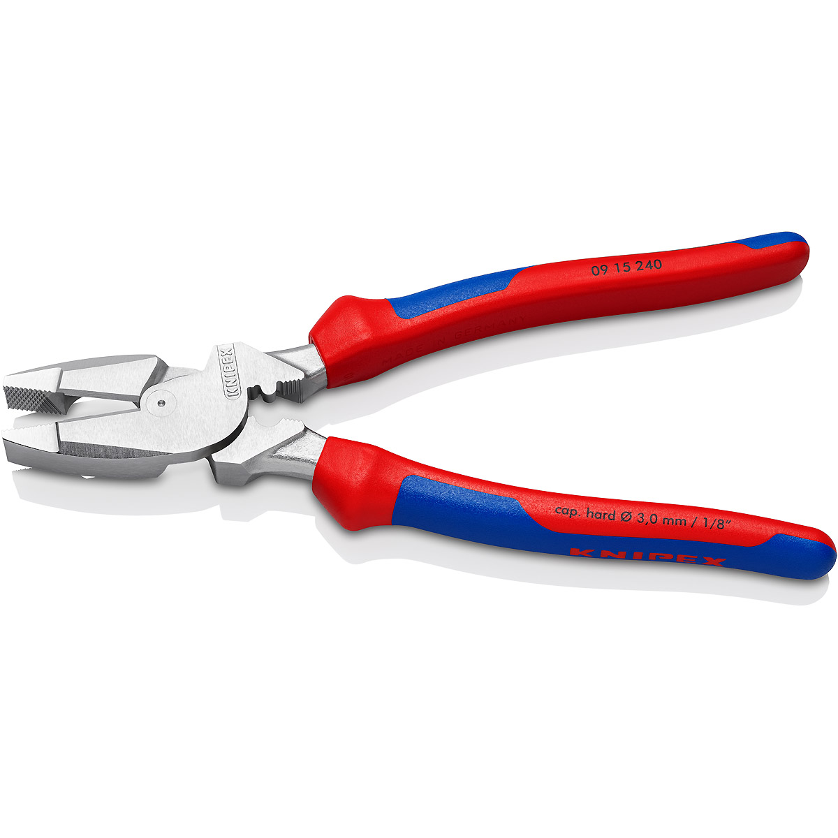 KNIPEX Kraft-Kombizange Lineman's Pliers verchromt mit Kabeleinziehhilfe