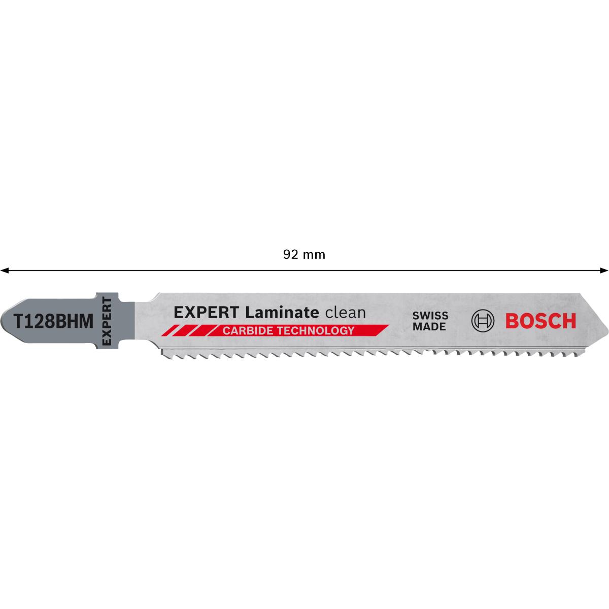 Bosch EXPERT ‘Laminate Clean’ T128 BHM Stichsägeblatt, 3 Stück