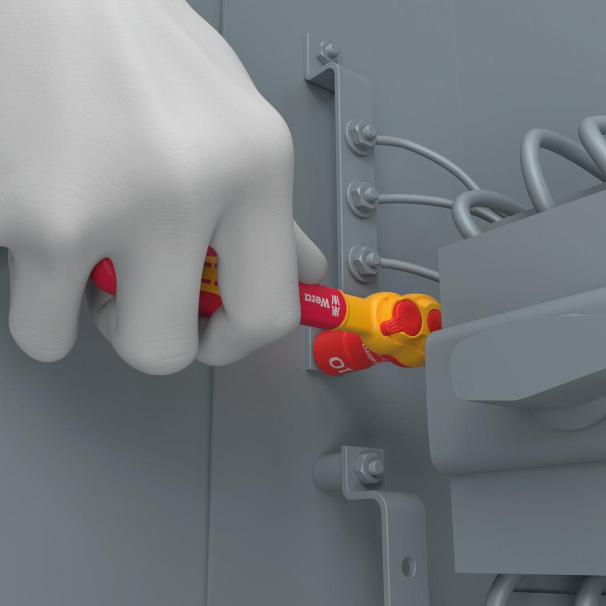 Wera 8007 A VDE Zyklop Knarre, isoliert, mit Umschalthebel, mit 1/4"-Antrieb