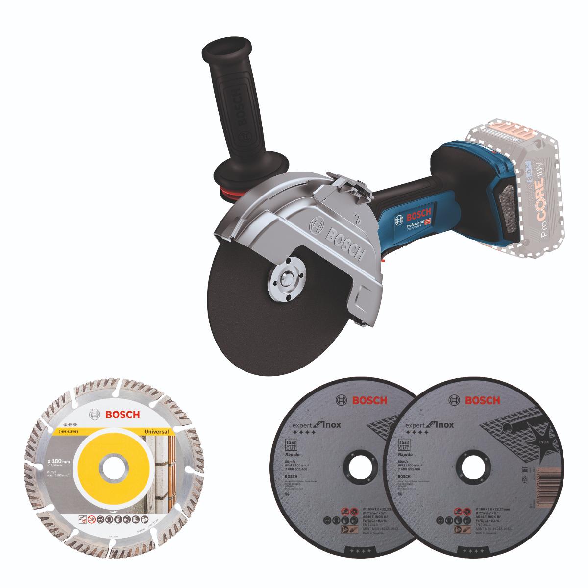 Bosch Akku-Winkelschleifer GWS 18V-180 P ohne Akkupsck