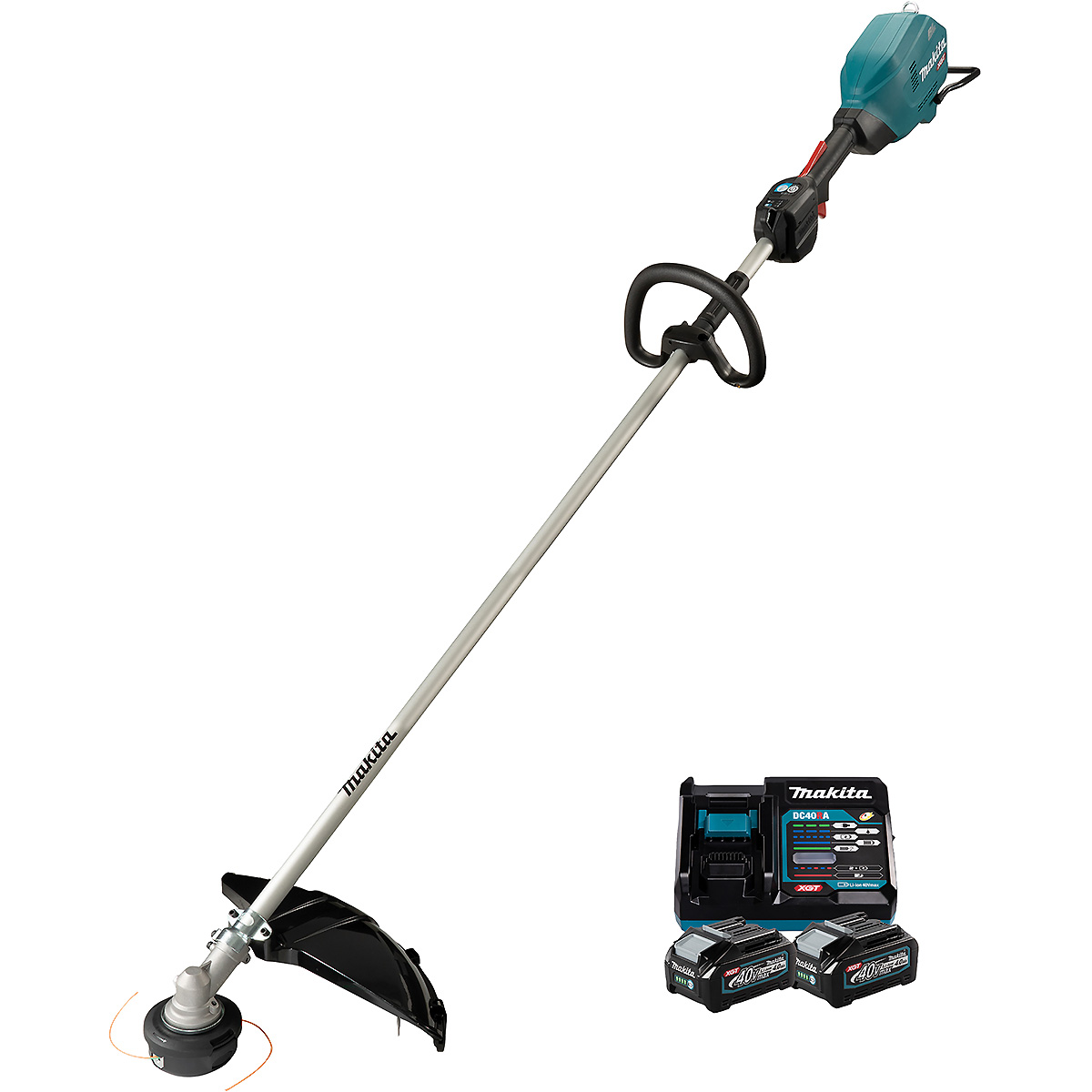 Makita Akku-Freischneider UR007GZ01 + Power Source-Kit 191L77-9 (inkl. Schnellladegerät DC40RA + 2x
