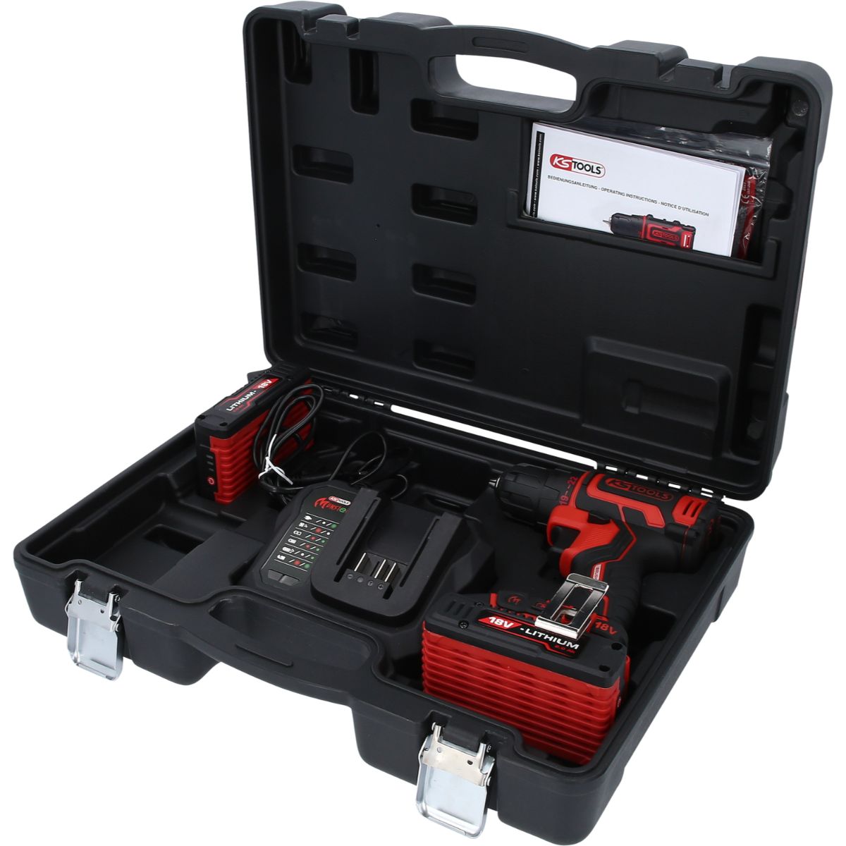 KS Tools eMONSTER Brushless-Akku-Bohr-Schrauber-Satz, 4-tlg