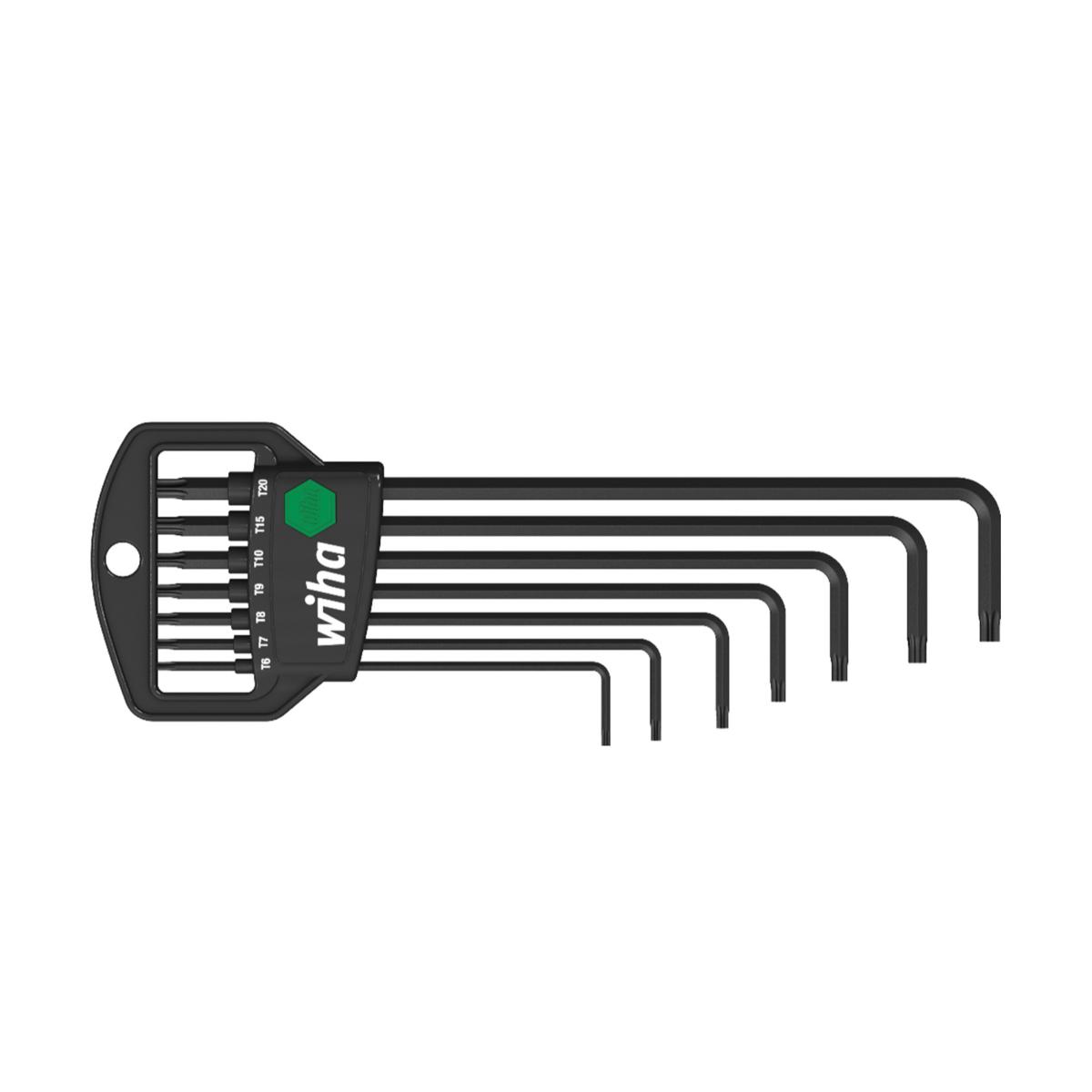 Wiha Stiftschlüssel Set im Classic Halter TORX MagicSpring 7-teiliges Set schwarzoxidiert