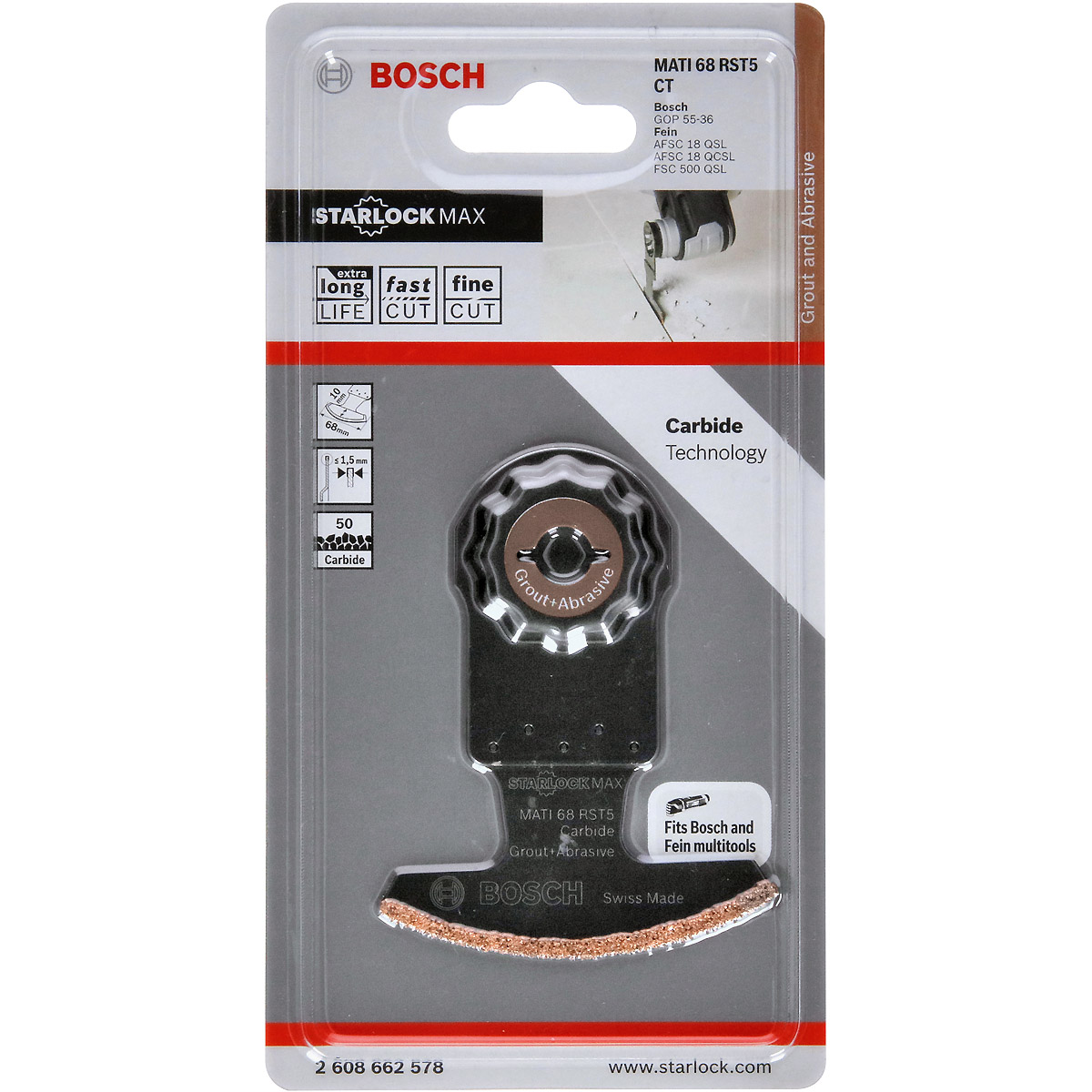 Bosch Carbide-RIFF Segmentsägeblatt MATI 68 RST5, 10 x 68 mm