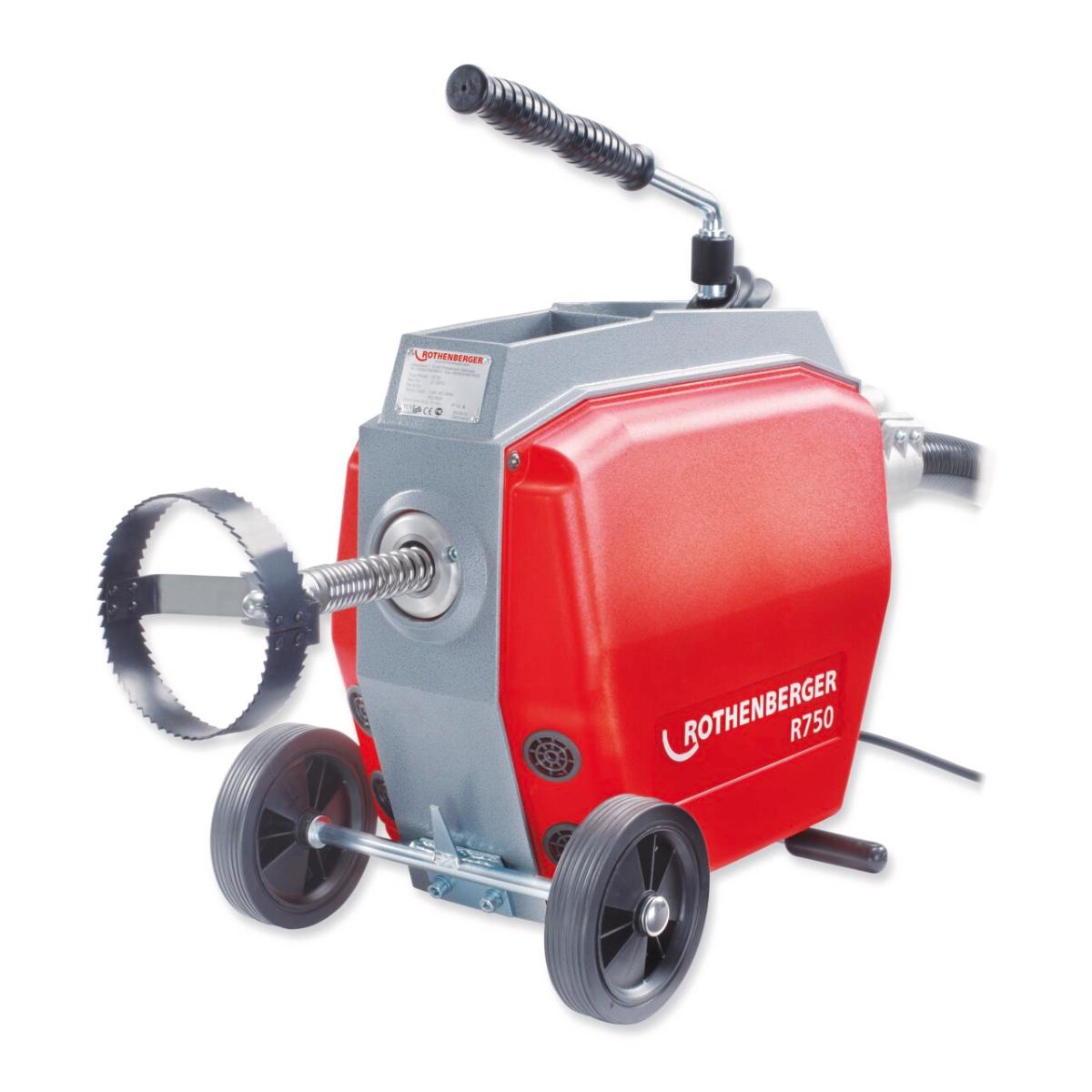 ROTHENBERGER Elektrische Rohrreinigungsmaschine R750, 230V mit Führungsschlauch