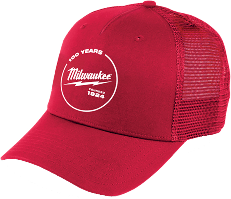Milwaukee Red Trucker Cap 100 Jahre Milwaukee