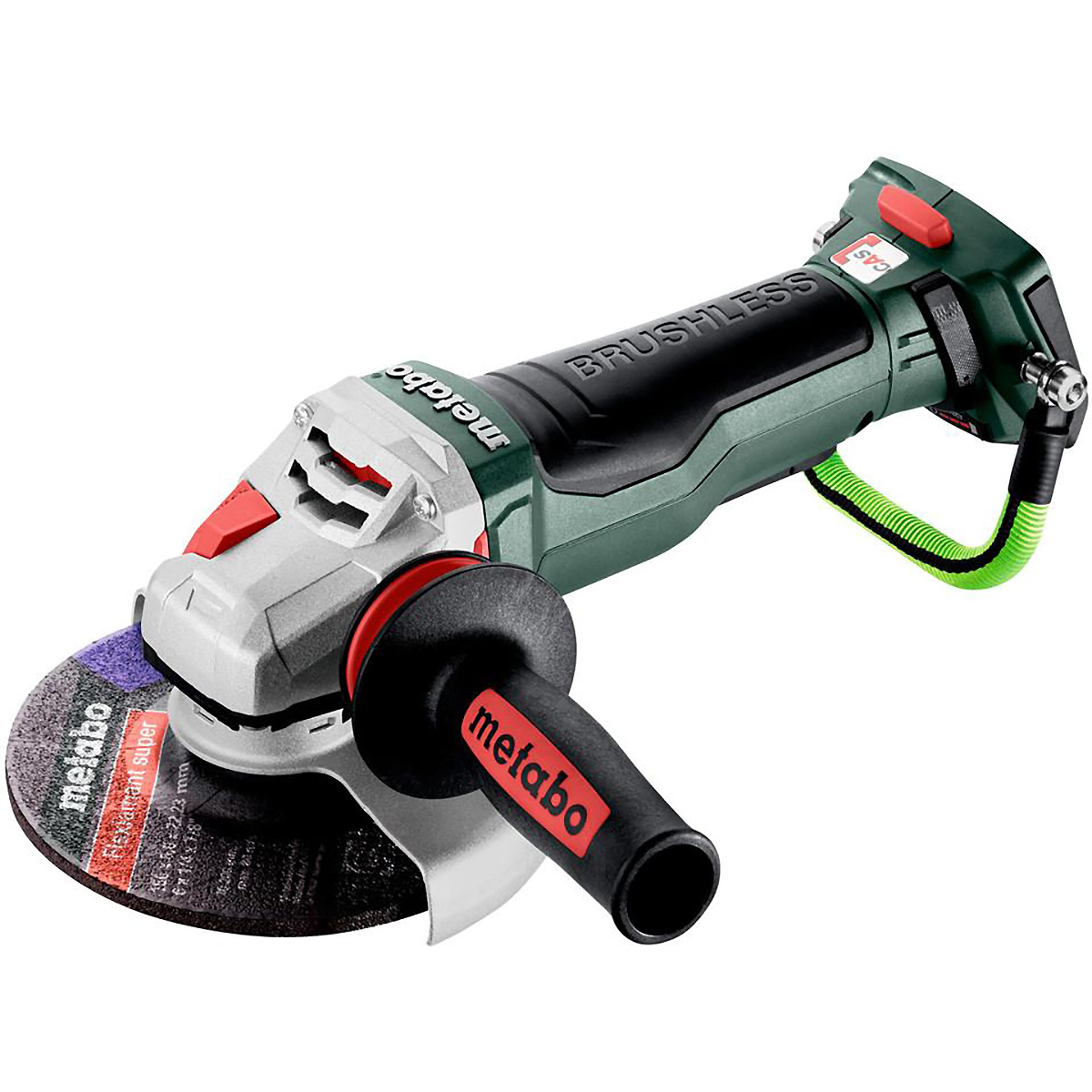 Metabo Akku-Winkelschleifer WPBA 18 LTX BL 15-150 Quick DS mit Bremse, Schnellspannmutter - metaBOX