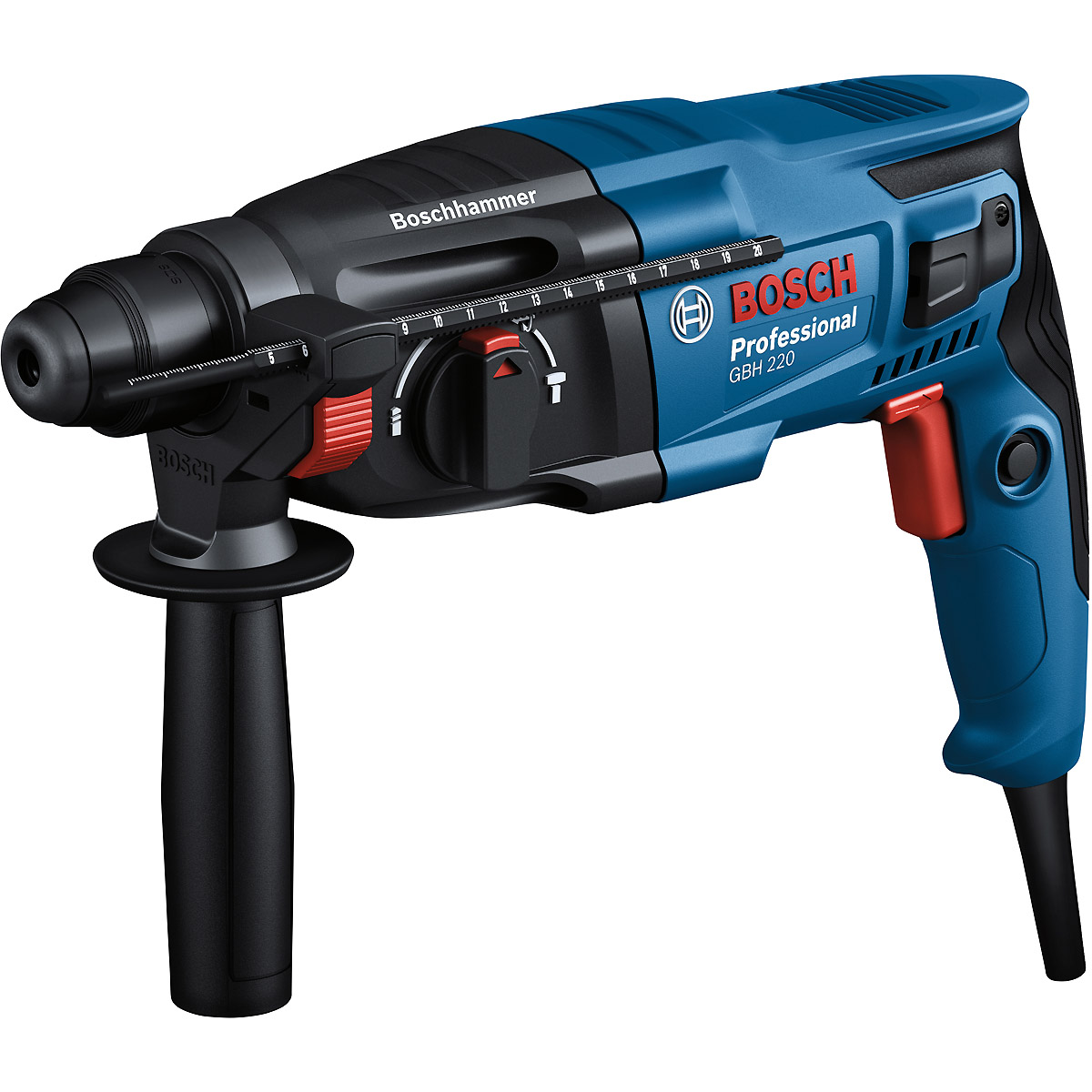 Bosch Bohrhammer mit SDS plus GBH 2-21 mit 1x Bohrer SDS plus 6/8/10 mm