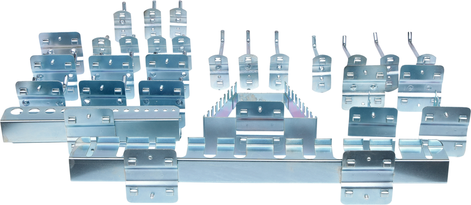 KS Tools Hakensortiment für Lochplatten, 28-tlg