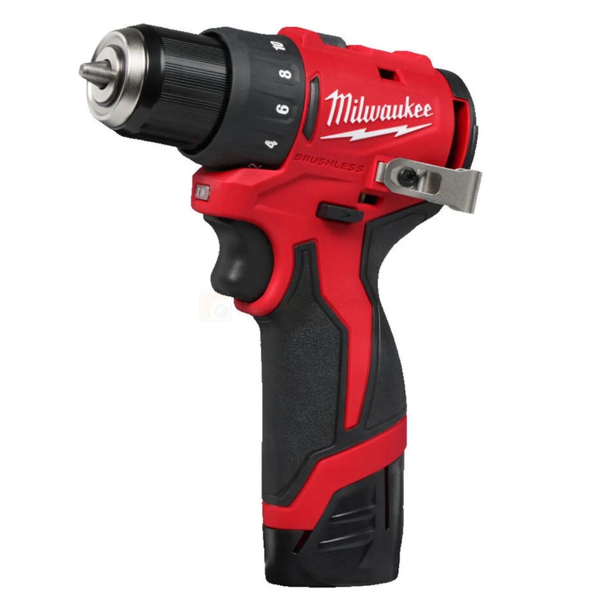 Milwaukee M12 Bürstenloser Akku-Bohrschrauber Kit M12BLDDRC-201C